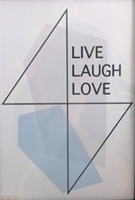 A:SIGN plakat live laugh love i A3 størrelse - Fransenhome